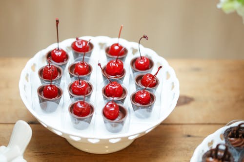 Cherries on Chocolate Cups