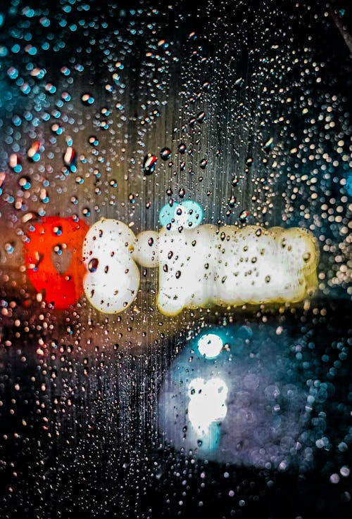 Photo of Raindrops on a Windshield 