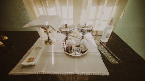 Christian Chalices on Table