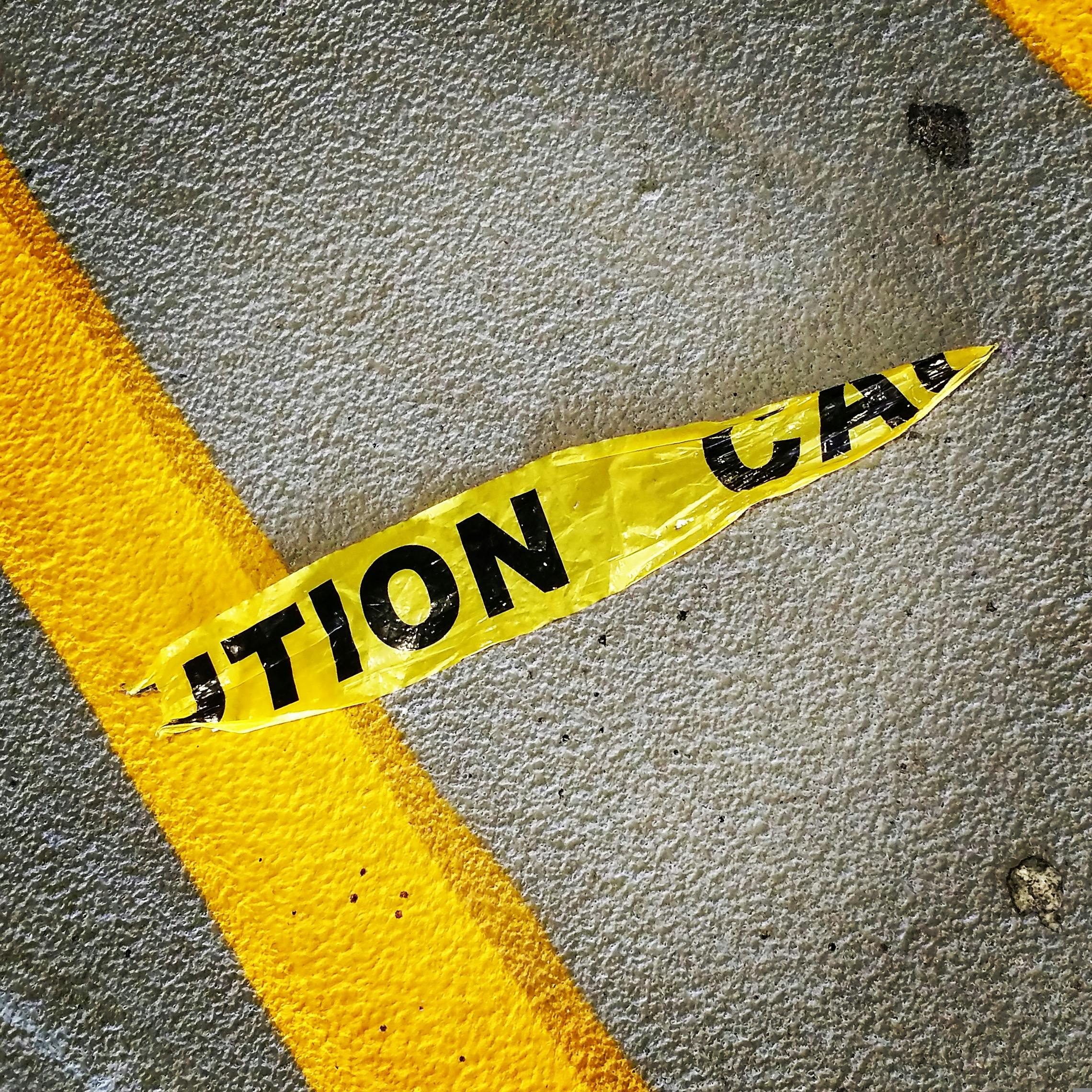 Free stock photo of caution, caution tape, parking lot