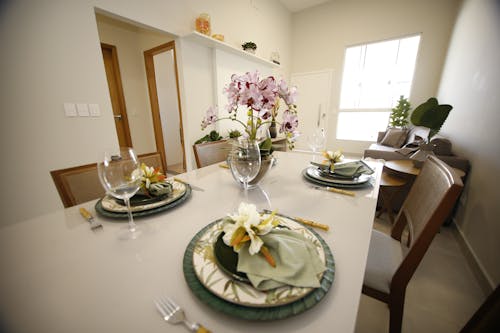 Elegant Place Setting in Dining Room