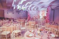 Goblets and Table Napkins on Tables
