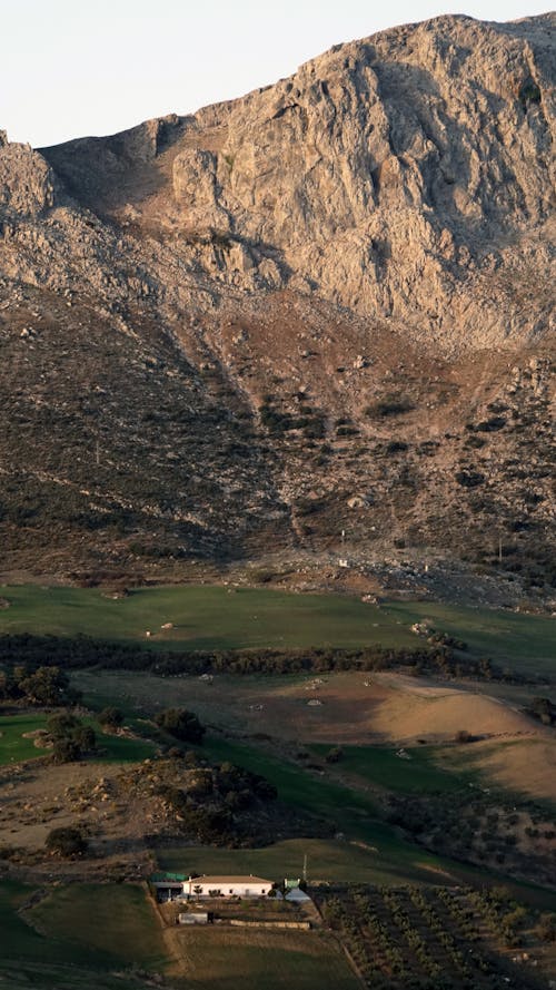 Farm in Valley Near Mountain