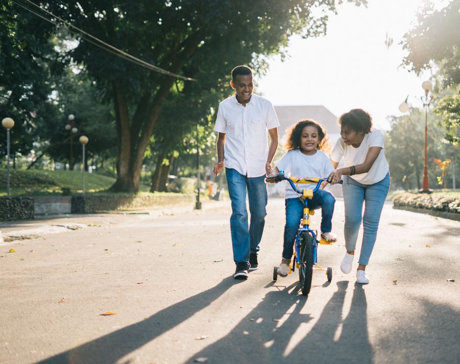 Family day out in a park