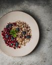Red Green and Yellow Beads on White Round Plate