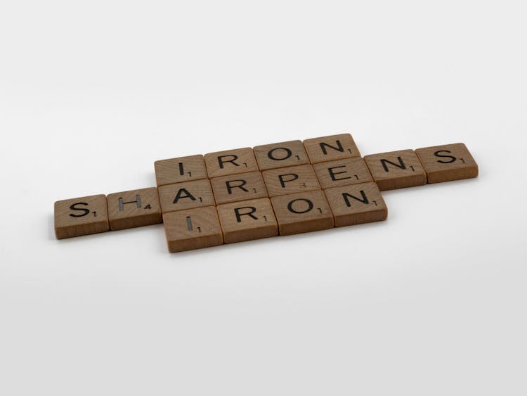 Brown Wooden Scrabble Tiles On White Surface