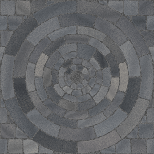 Circular Pavement Pavers Pattern