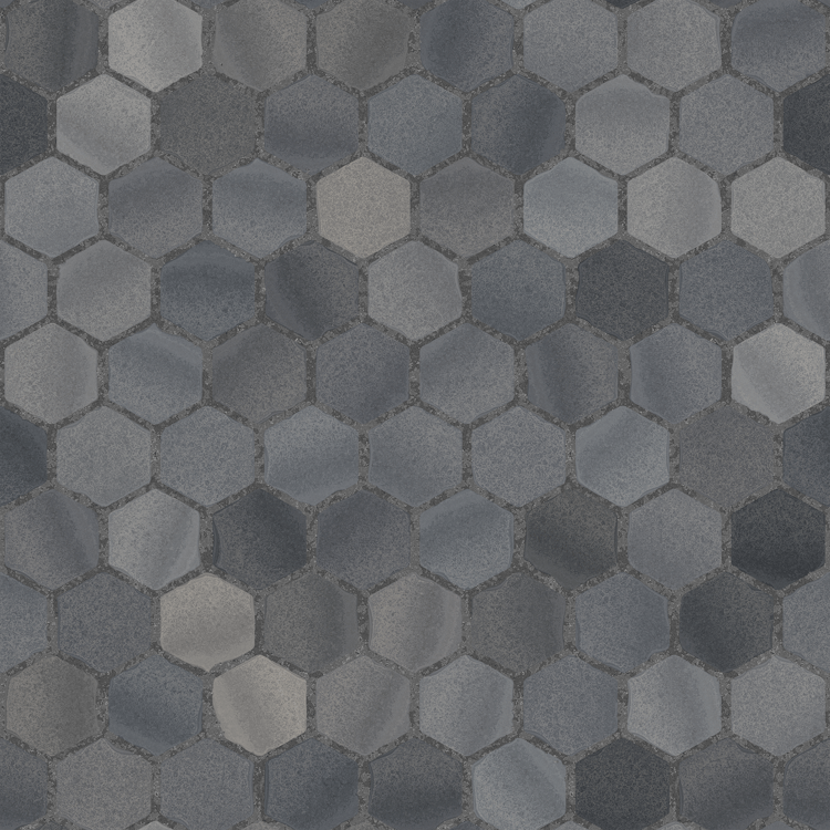 Hexagonal Gray Tiles