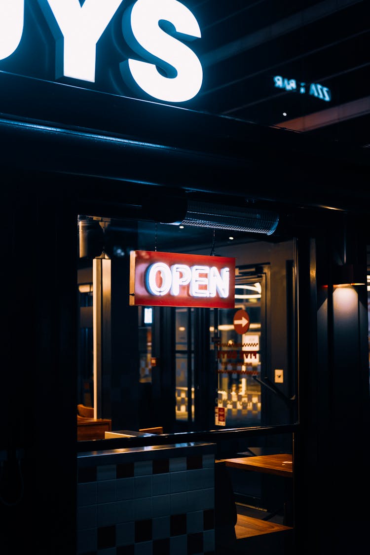 Open Signage Of A Store