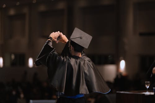 Free Person in Black Academic Dress Stock Photo