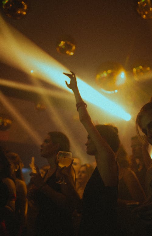 Free People Partying in Club  Stock Photo
