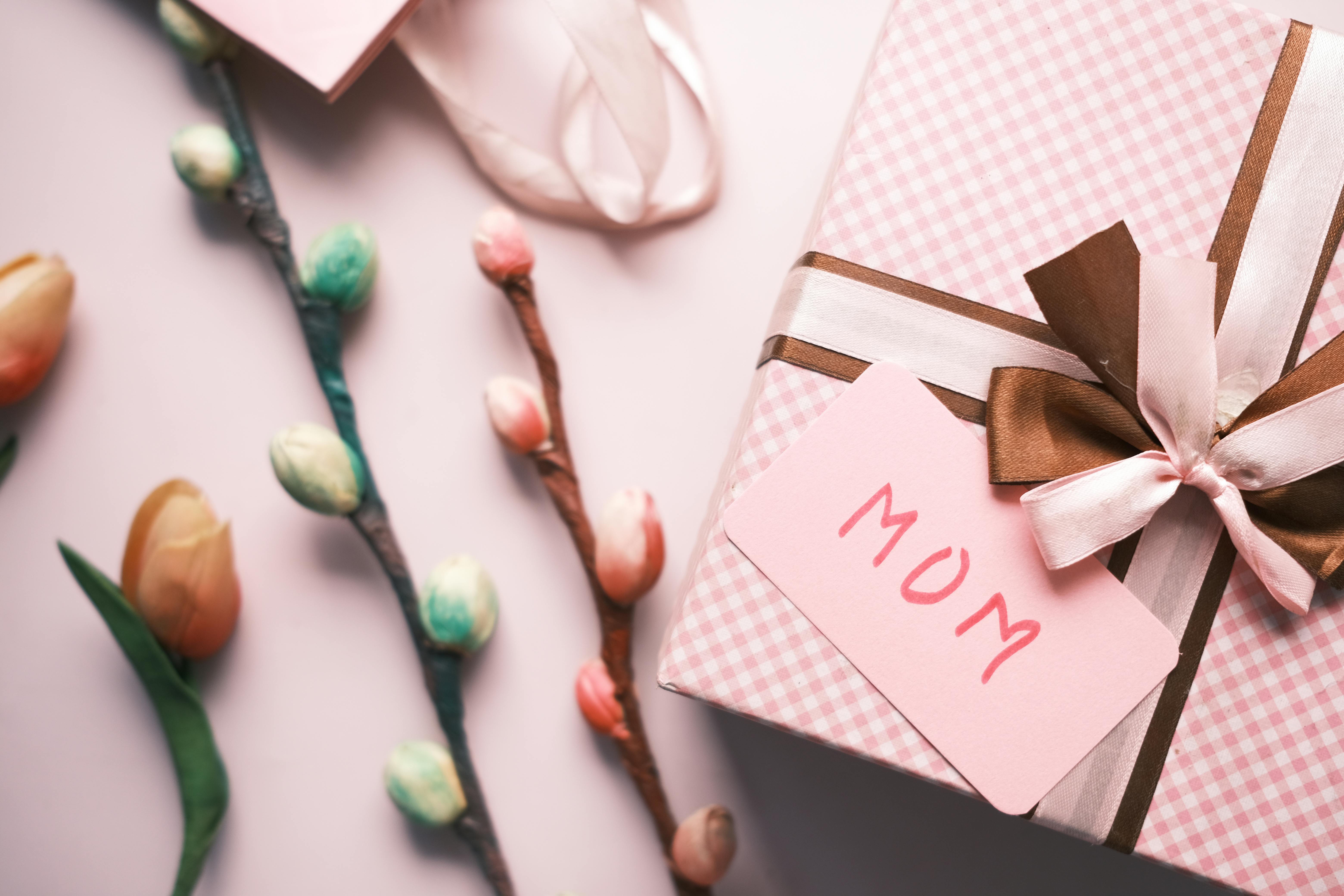 Mother's Day Gift wrapped with Ribbon