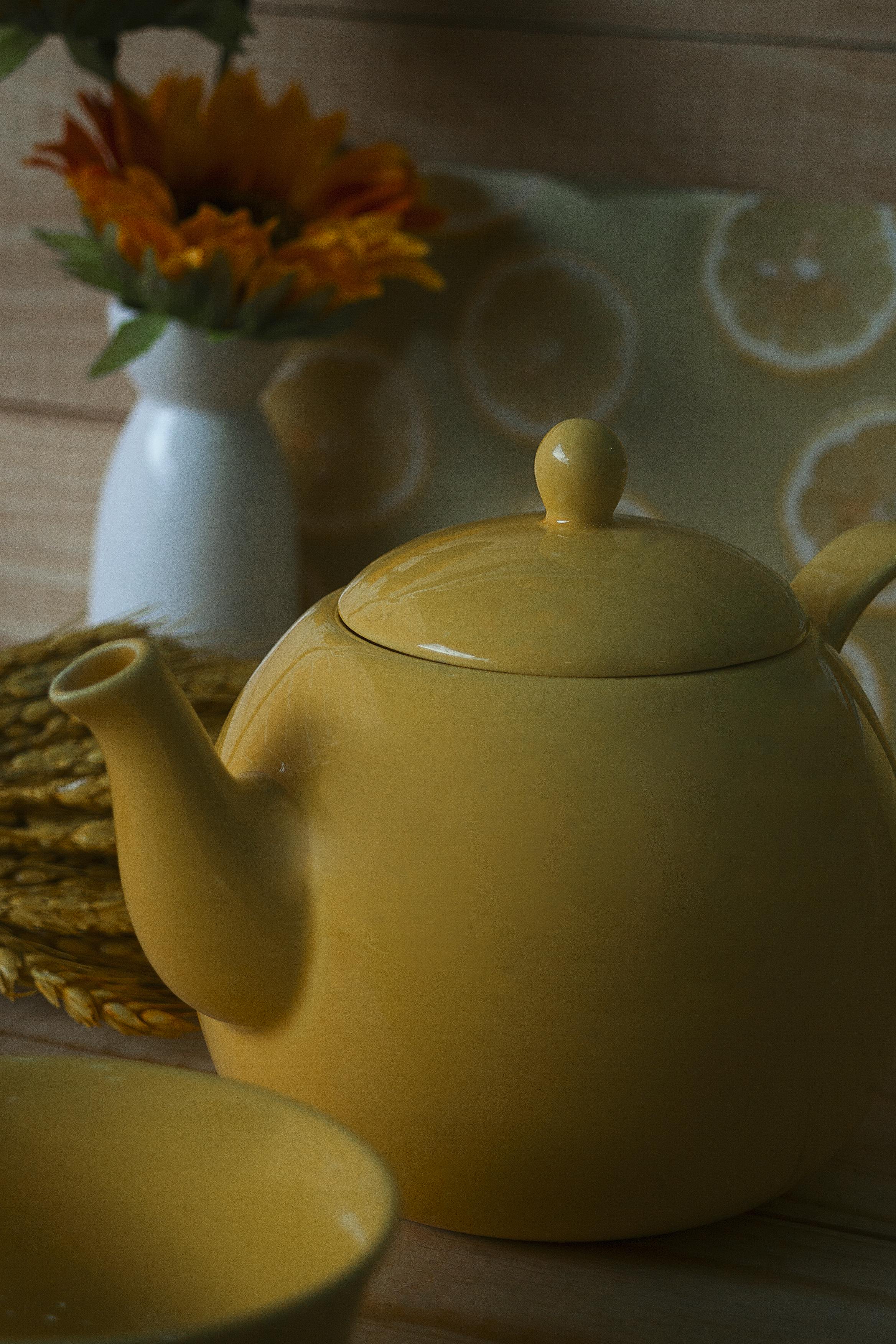 A Yellow Ceramic Teapot · Free Stock Photo