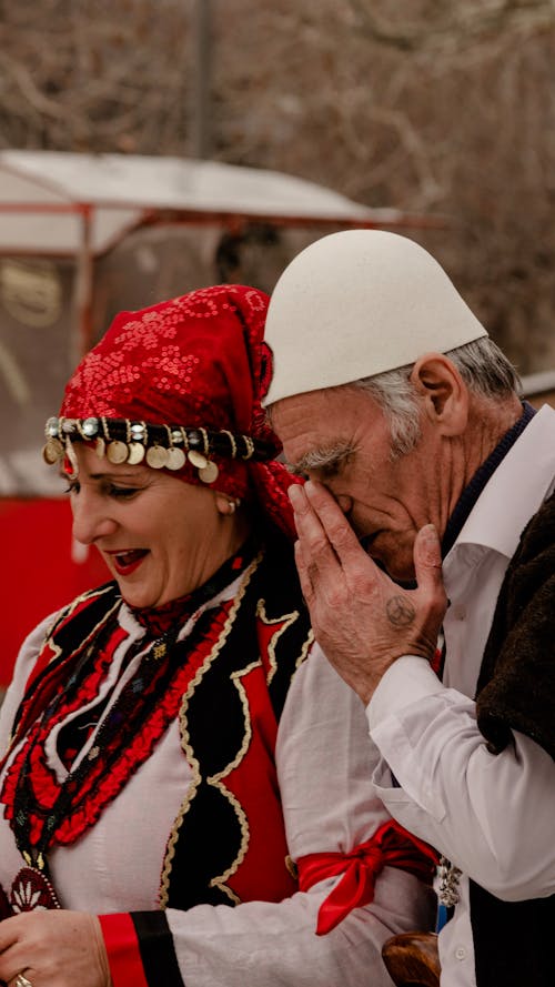 Man and Woman in Traditional Clothing