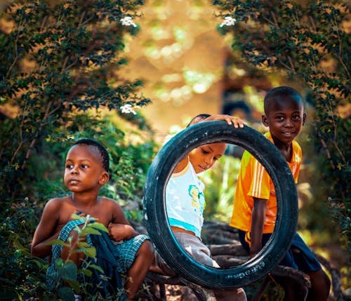 Free stock photo of african, african child, forest nature