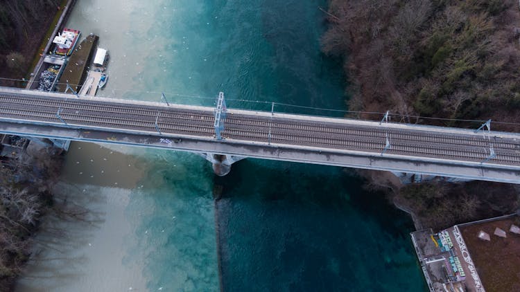 Rail Bridge On River