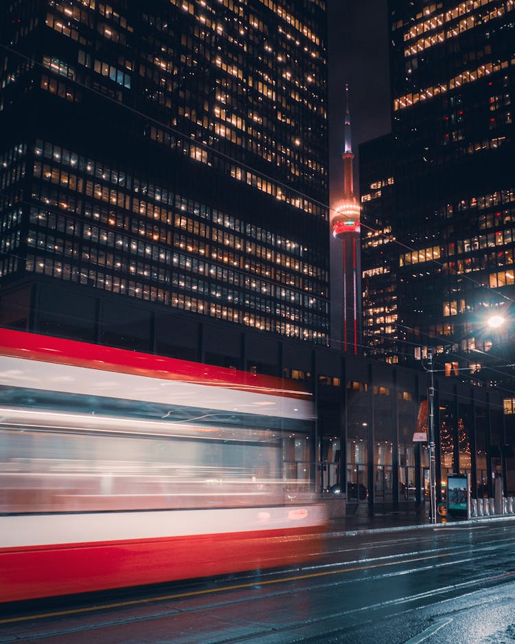 City Illuminated At Night