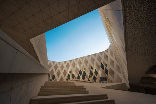 Stunning geometric architecture captured in Al Ain, reflecting modern design elements.