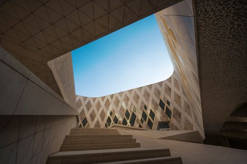 Free Stunning geometric architecture captured in Al Ain, reflecting modern design elements. Stock Photo