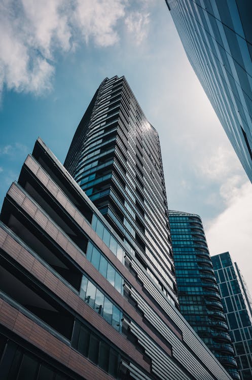 Low Angle Shot of a Modern Office Building