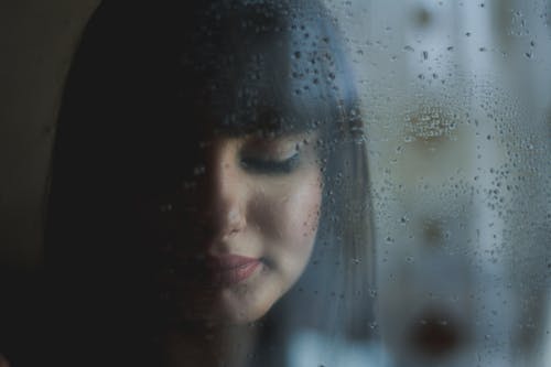 Free Woman in Black Hair Stock Photo