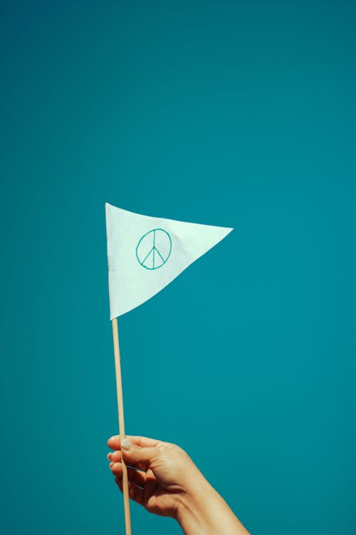 Free Paper Flag with Peace Sign  Stock Photo