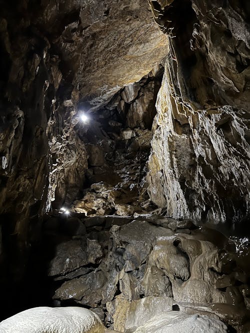 Free Rock Formations Inside the Cavern Stock Photo