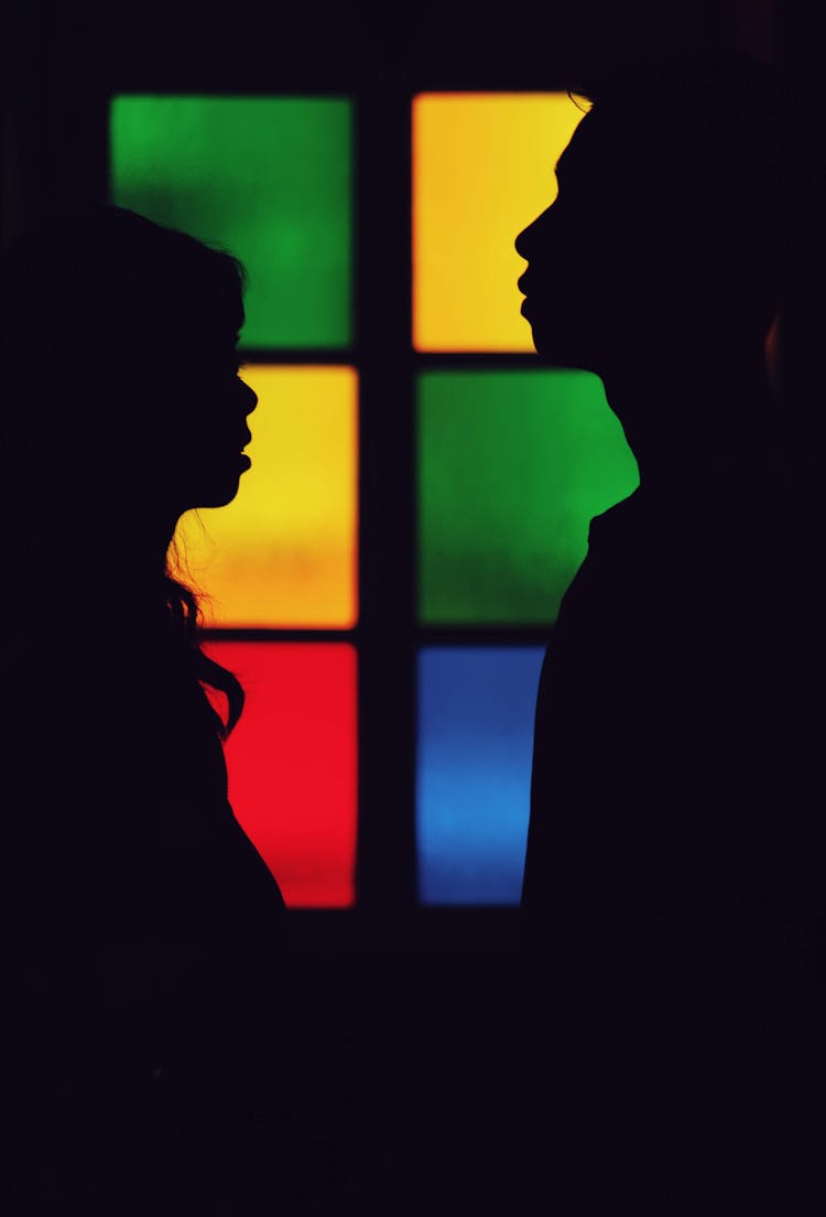 Silhouette Of Man And Woman