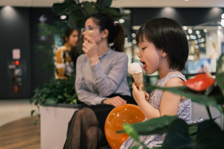 Girl Eating Ice Cream