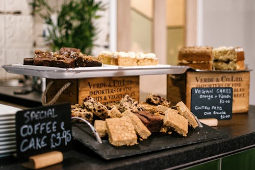 Free Pastries On Tray Stock Photo