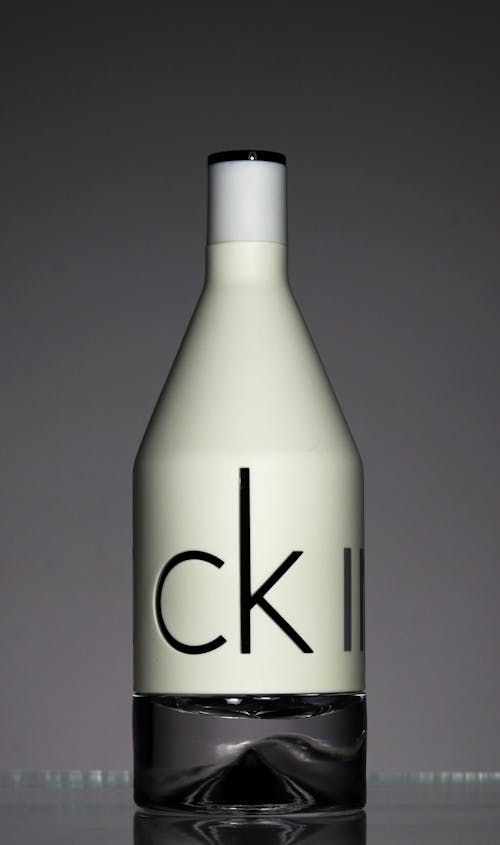 A White and Black Calvin Klein Bottle