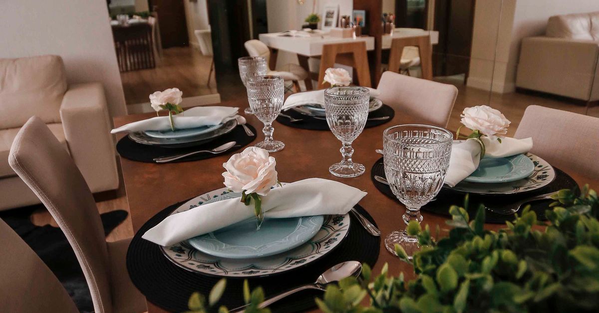 A Fancy Table Setting on Wooden Table · Free Stock Photo