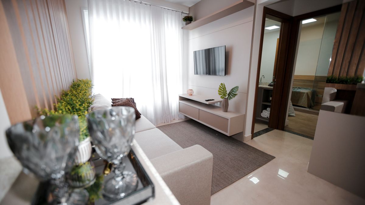 Salón vacío y limpio