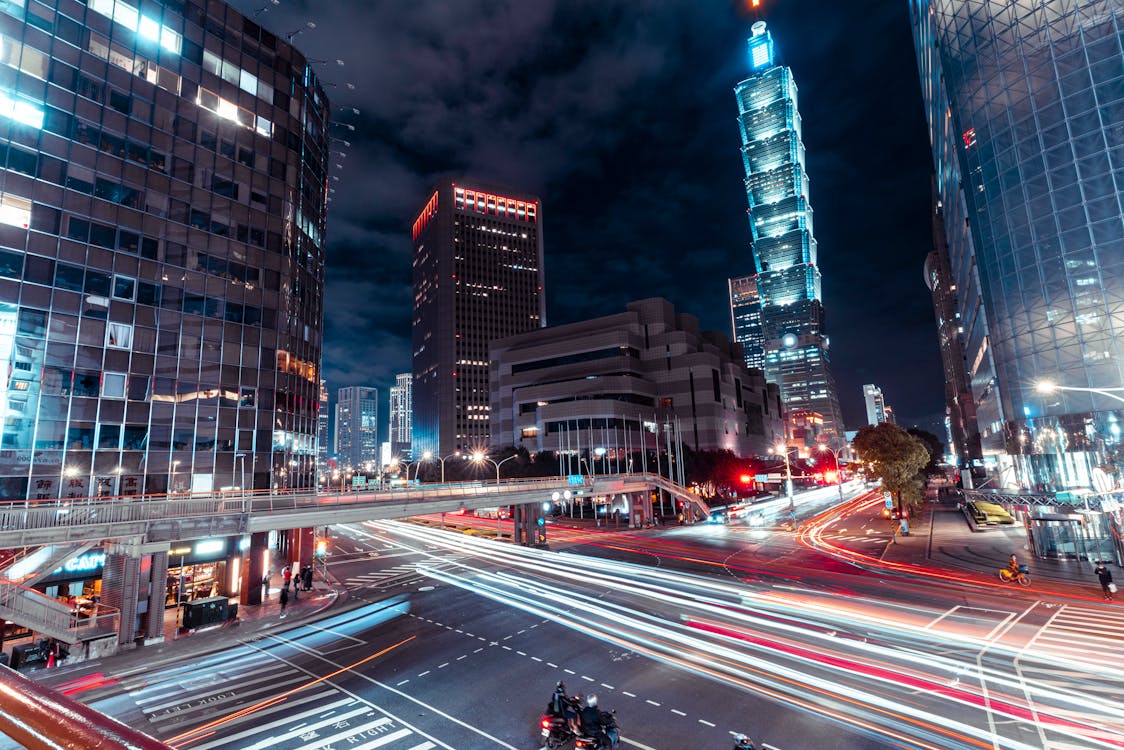 Illuminated Buildings During Night Time