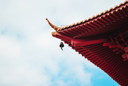 Foto d'estoc gratuïta de Arquitectura asiàtica, cel blau, natura morta