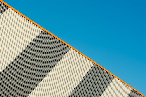 Building Roof against Blue Sky