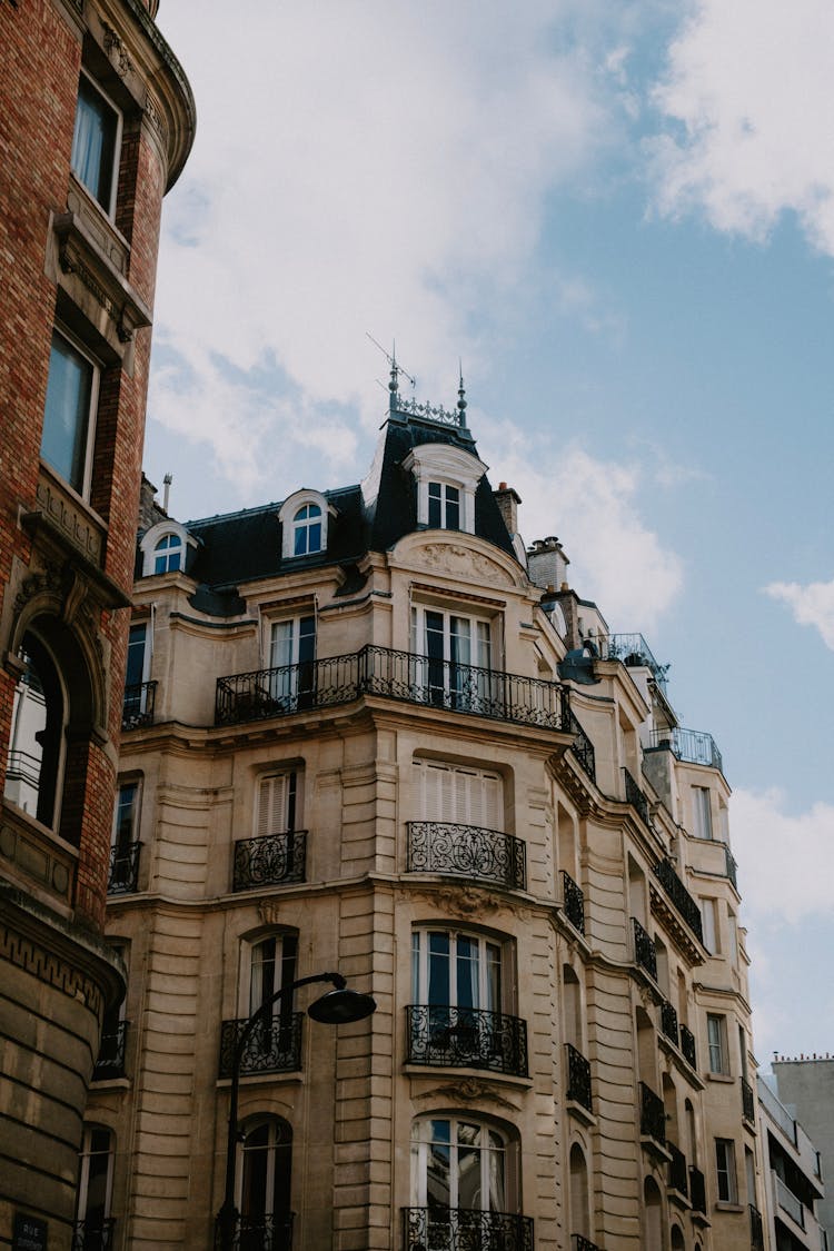 Townhouse Facade With Balconies