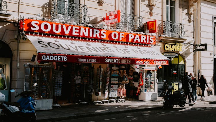 Souvenirs Shop On The Sidewalk