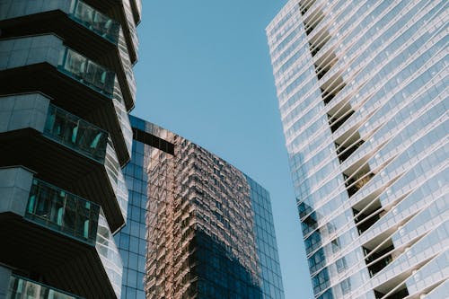 Free Office Buildings in Downtown Stock Photo