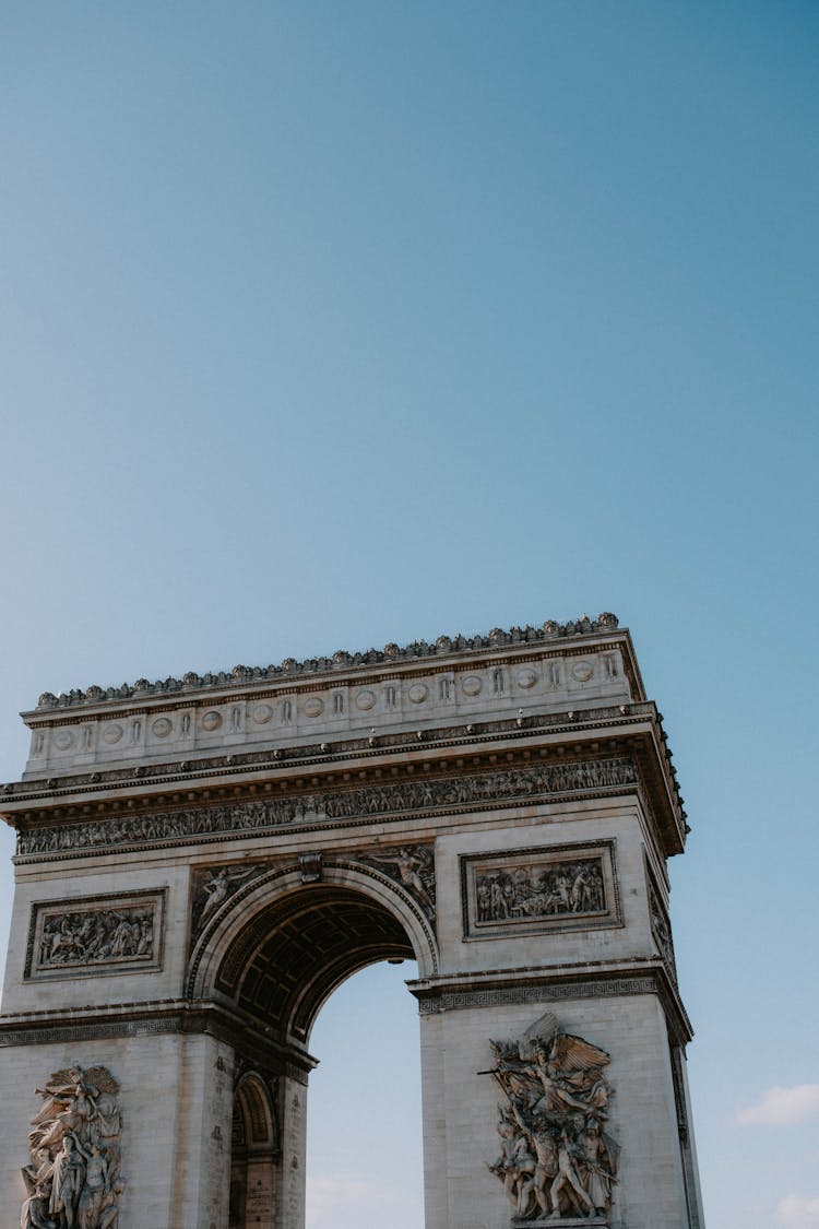 The Arc De Triomphe In Paris, France