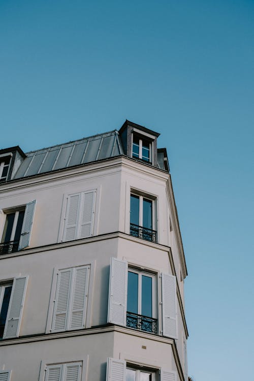 Clear Sky over Building