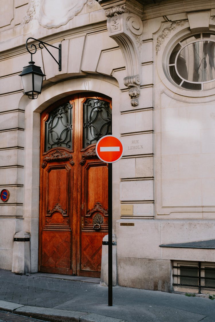 Road Sign Near Door