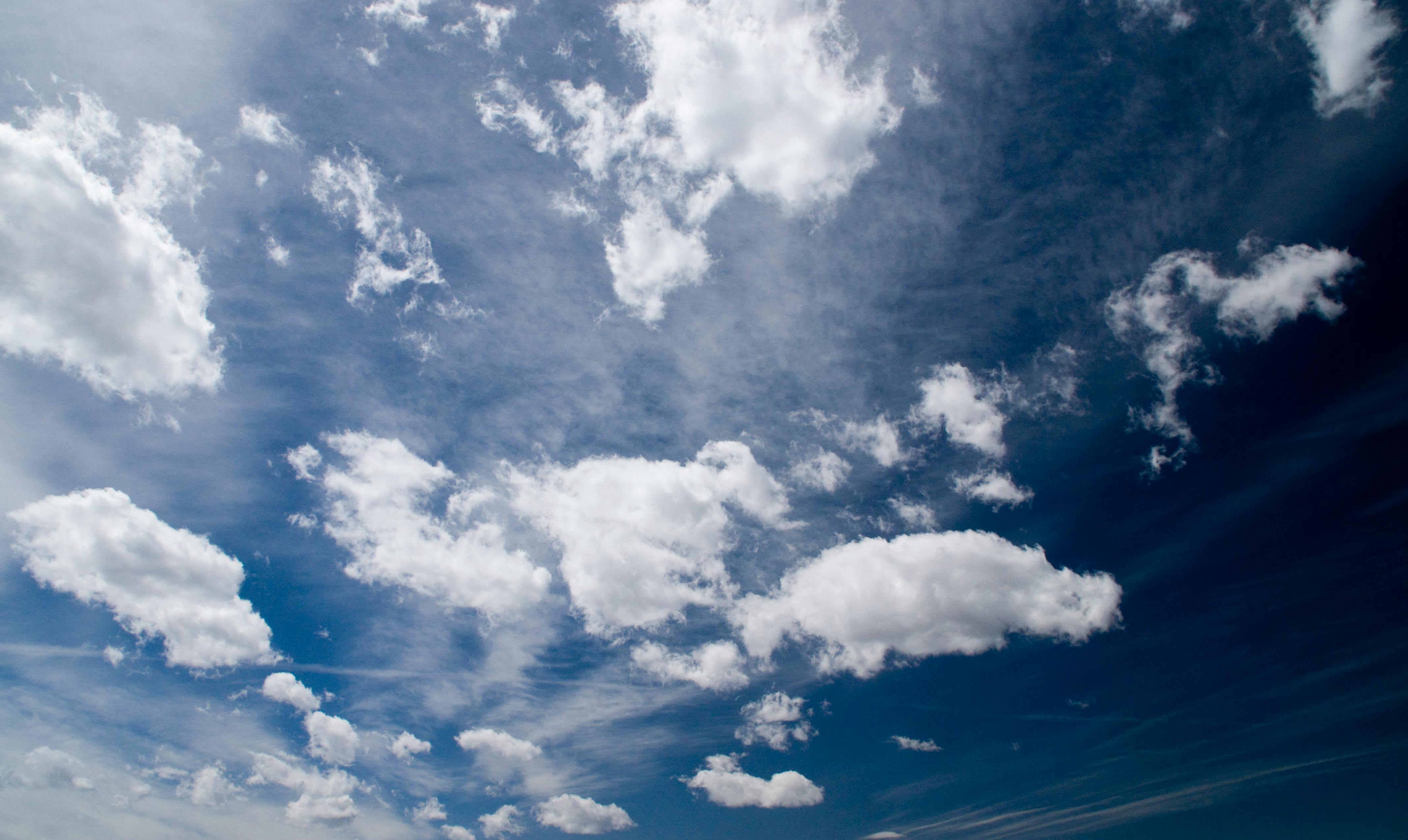 Blue Sky With Clouds Free Stock Photo