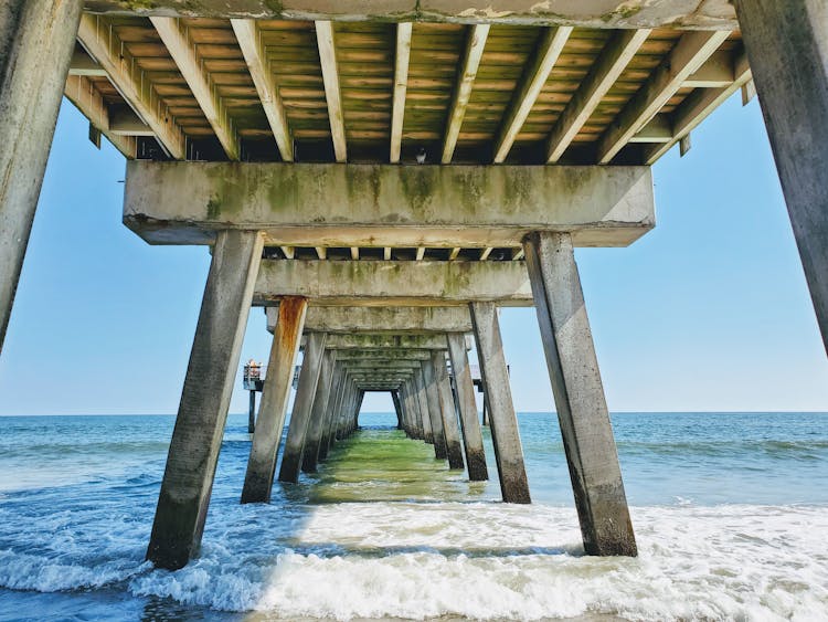 Poles Under Pier