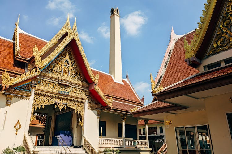 Ornate Rooftops And Chimney