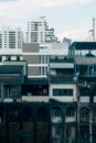 White and Black Concrete Building