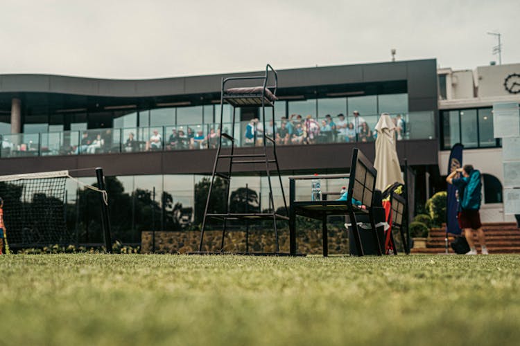 Spectators At A Stadium Building 