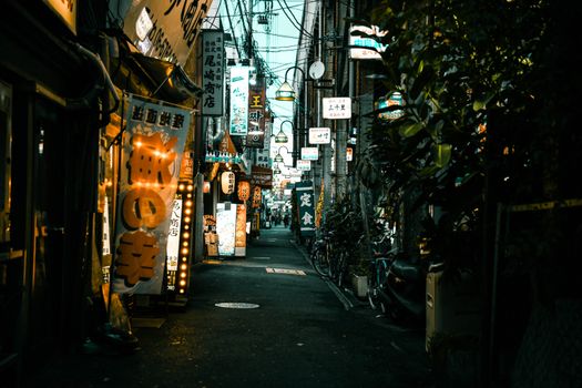 Explore the bustling streets of Osaka at night with vibrant neon signs and lively atmosphere.
