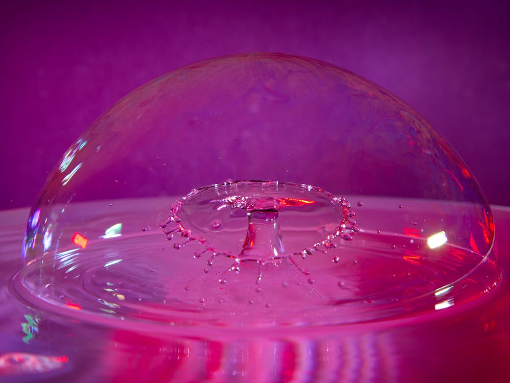 Free Pink and Clear Glass Ball Stock Photo