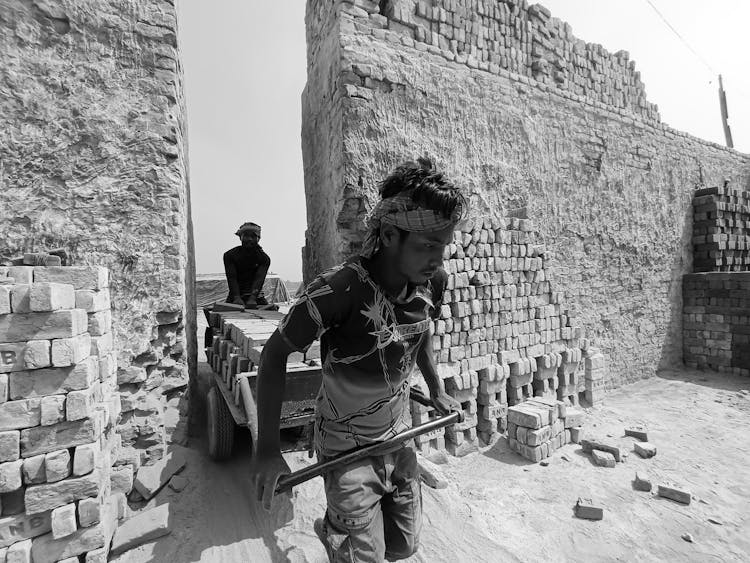 Men Working In Brick Factory